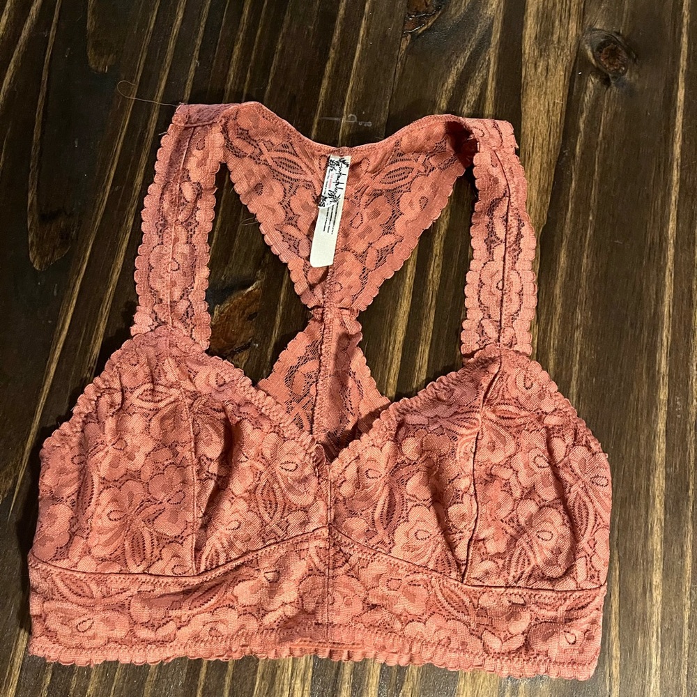 Peachy pink Free People bra